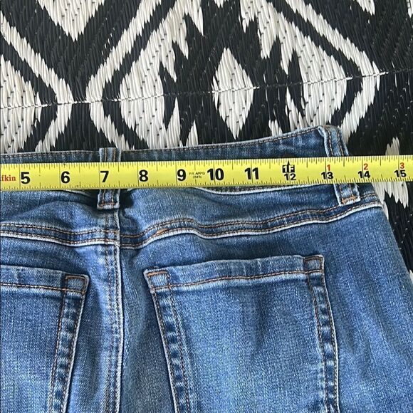 CAbi Blue Straight Leg Jeans with Distressed Knees B - Picture 10 of 10